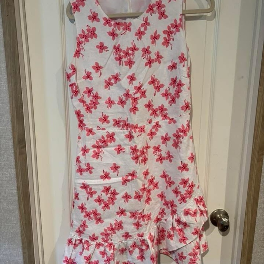 Draper James White and Pink Floral Mini Dress
